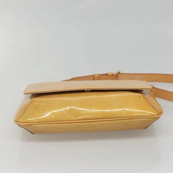 LOUIS VUITTON Monogram Vernis Thompson Street Bag Beige M91301 LV Auth ep10819